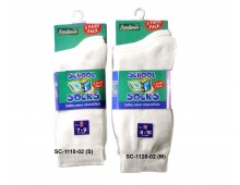 School Socks White 3in1